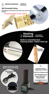 <span class=keywords><strong>Machine</strong></span> de marquage à chaud manuelle multifonction 500W <span class=keywords><strong>pour</strong></span> le cuir et le bois, avec outils de personnalisation de logo, vente directe usine - Product Image 2