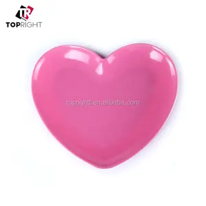 Hot Sale ungiftige rosa Herzform Kunststoff Melamin platte