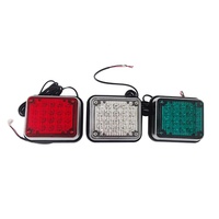 Feux périmétriques carrés à LED 12V pour ambulance, feux stroboscopiques d'urgence à montage en surface à LED pour ambulance, feux latéraux extérieurs à LED pour ambulance
