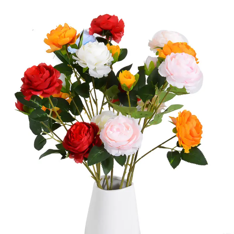 2024 Лидер продаж, белая шелковая большая роза, цветы, искусственные цветочные цветы, объемные бархатные розы для свадьбы