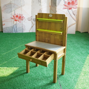 Jouets Montessori modernes en bois Ensemble de jeux de plein air pour enfants d'âge préscolaire Espace artistique Mobilier d'extérieur pour chambre à coucher et <span class=keywords><strong>maternelle</strong></span> - Product Image 6