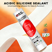 Scellant en silicone acide transparent noir et blanc 300 ml pour la construction et le travail du bois, tube 100 % silicone haute résistance à la traction