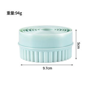 Juego de cortadores de galletas de silicona, 8 piezas, herramienta redonda para hornear, para hacer galletas, envoltorios de dumplings, fondant y pasteles - Product Image 3