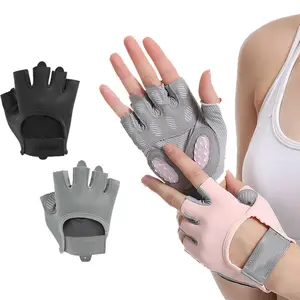 Özelleştirilmiş 3MM jel pedleri Anti kayma şok emici parmaksız ağırlık kaldırma spor gygloves eldiven