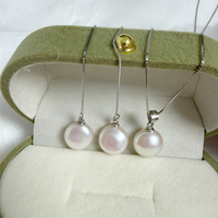 Ensemble de boucles d'oreilles pendantes en perles de culture d'eau douce Zhuji de qualité AAA, 10-11 mm, haute brillance, pour femmes