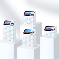 Station de recharge rapide portable 4-16 emplacements en ABS ignifuge avec écran POS pour restaurant, ordinateur portable/microphone en libre-service