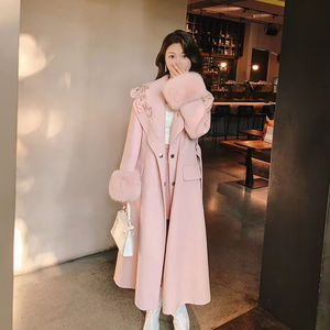 Mantel bulu rubah buatan tangan wol kasmir wajah ganda desain baru untuk wanita mantel berbulu luar ruangan nyata - Product Image 5