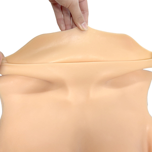 여름 삼각형 바디 수트 Crossdressers에 대 한 가짜 질 실리콘 유방 형태 바디 수트 엉덩이 강화제 가짜 음모 - Product Image 4