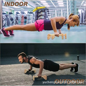 Barras de flexiones de madera EveryMate, soporte duradero para ejercicios en casa, equipo de entrenamiento para gimnasio en casa - Product Image 4
