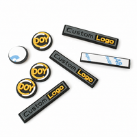 Autocollants personnalisés en PVC souple 3D en relief avec logo et nom, autocollants adhésifs pour chaussures