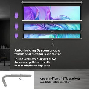 60 70 80 84 96 pulgadas 1:1 Pantalla de proyector manual extraíble para cine en casa - Product Image 2