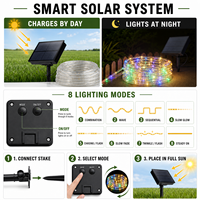 Guirlandes lumineuses solaires LED en gros, 12 m 100 LED ou 32 m 300 LED, 8 modes pour la décoration extérieure