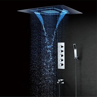 Système de douche pluie 3 voies Music LED Ensemble de douche thermostatique