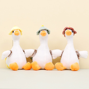 Wholesale Mini White <strong>Goose</strong> Plush Toy Small Doll Animal Duck Plush Cute Girl Bag Car Charm Keychain - Product Image 4