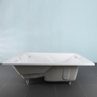 Bain à remous rectangulaire en acrylique certifié CUPC Baignoire de trempage portable de qualité supérieure pour la salle de bain