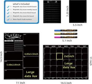 <span class=keywords><strong>Calendario</strong></span> <span class=keywords><strong>mensual</strong></span> magnético <span class=keywords><strong>Pizarra</strong></span> Neón Brillante Líquido Tiza Marcadores <span class=keywords><strong>Pizarra</strong></span> Refrigerador Bloc de notas <span class=keywords><strong>Pizarra</strong></span> Producto - Product Image 1