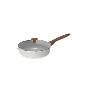 Hot selling non-stick induction the deep frying pan is not fat with lid