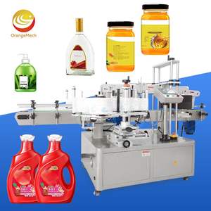 Étiqueteuse automatique de bidons double face ORME pour table, bouteilles rondes, plates, carrées, machine d'étiquetage en ligne - Product Image 1