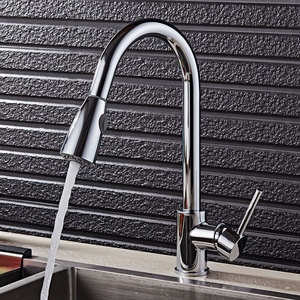 Pull-Out Rainfall Kitchen Brass Flexible Hotel Use Modern Single Handle Deck Mounted <b>Hot</b> <b>Cold</b> Water Kitchen Tap MK9824-DX Modern - Product Image 5