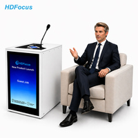 Pupitre numérique intelligent 32 pouces, double système Android et Windows avec CMS et minuteur de discours intégré de 4,3 pouces pour les conférences