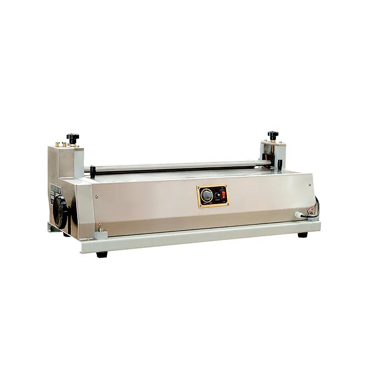 JS720 عالية الدقة الفولاذ المقاوم للصدأ حواف ورقية الغراء آلة آلة لصق الورق