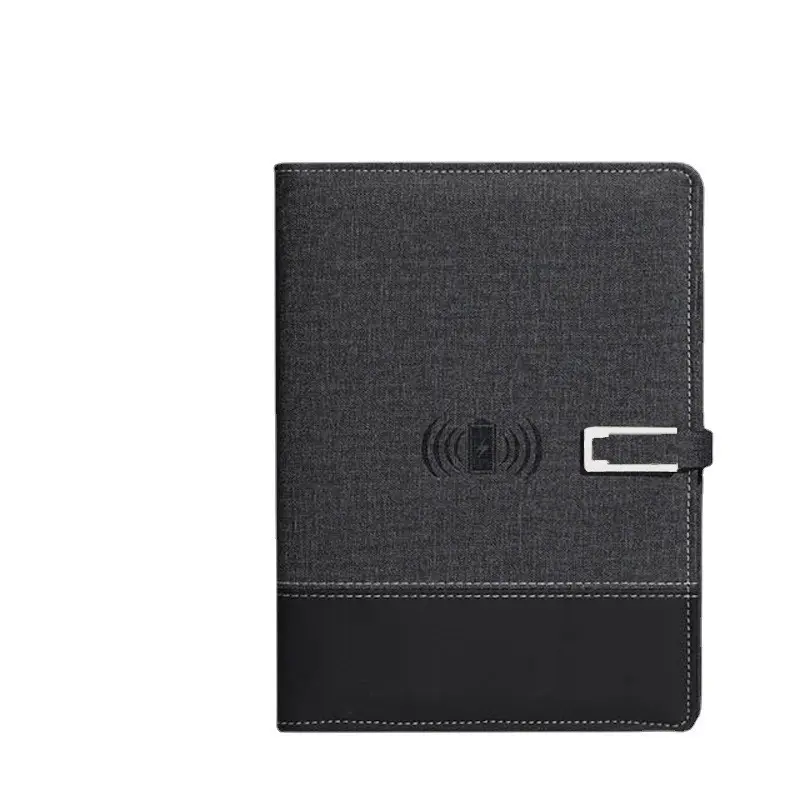 Blocco note con ricarica Flash USB Mobile Power Wireless Loose-leaf Notebook Business Journal Printing