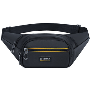 FASHION Men's Waist Bag Oxford Cloth Waterproof Gray Business Commuting Bag - Product Image 3