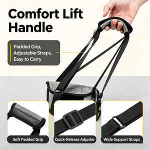 Arnés de elevación para perros, soporte de movilidad para patas traseras con acolchado grueso, eslinga ajustable con correa ancha para rehabilitación de patas traseras de perros mayores - Product Image 2