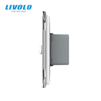 LIVOLO Saklar Sensor Pencahayaan Dinding Standar Inggris dengan Detektor Gerak PIR Dalam Ruangan dan Deteksi Penghuni Otomatis
