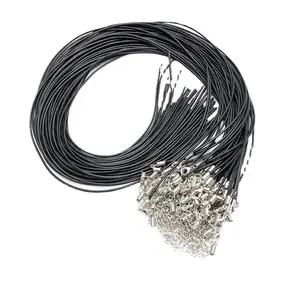 DIYアクセサリー1.5/2mm韓国ワックスロープネックレス手作りペンダントレザーラインメーカーNECKLACEネックレス