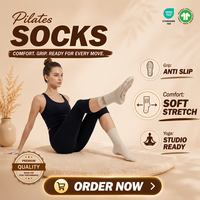Chaussettes de Pilates personnalisées antidérapantes avec points en silicone pour yoga et barre, certifiées OEKO-TEX, vente en gros, marque privée OEM
