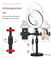 Support Trépied Professionnel avec Anneau Lumineux LED pour Selfie, Diffusion en Direct Mobile, Maquillage et Photographie, Lumière d'Appoint LED Double Position pour Téléphone