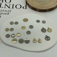 Liontin Hias Berlapis Emas, Perak, dan Gunmetal Multiwarna Bentuk Bulat dan Tidak Beraturan dari Paduan Logam untuk Pembuatan Perhiasan dan Aksesoris DIY