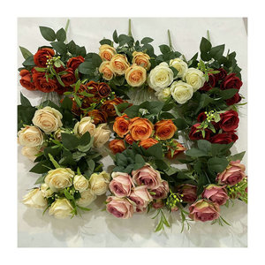 Retro Simulación <span class=keywords><strong>Sophie</strong></span> <span class=keywords><strong>Rose</strong></span> Ramo de flores de mano Fondo DE BODA Flor Decoración de pared - Product Image 3