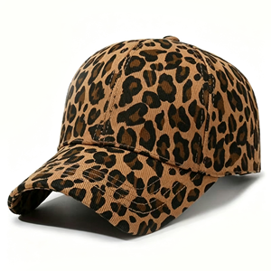 Gorra de Béisbol Vintage con Estampado de Leopardo, Visera Curva, Transpirable, Unisex, para las Cuatro Estaciones, Gorra de Papá al por Mayor - Product Image 4
