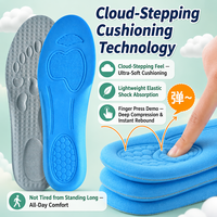 Semelles de sport Cloud-Stepping pour massage des pieds, amorti en nid d'abeille pour la zone cardiaque, légères, élastiques, absorbant les chocs, respirantes