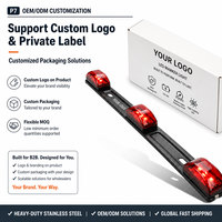 Nouvelle barre lumineuse de signalisation LED rouge de 14 pouces, indice de protection IP67, homologation SAE/DOT, base en acier inoxydable pour usage intensif