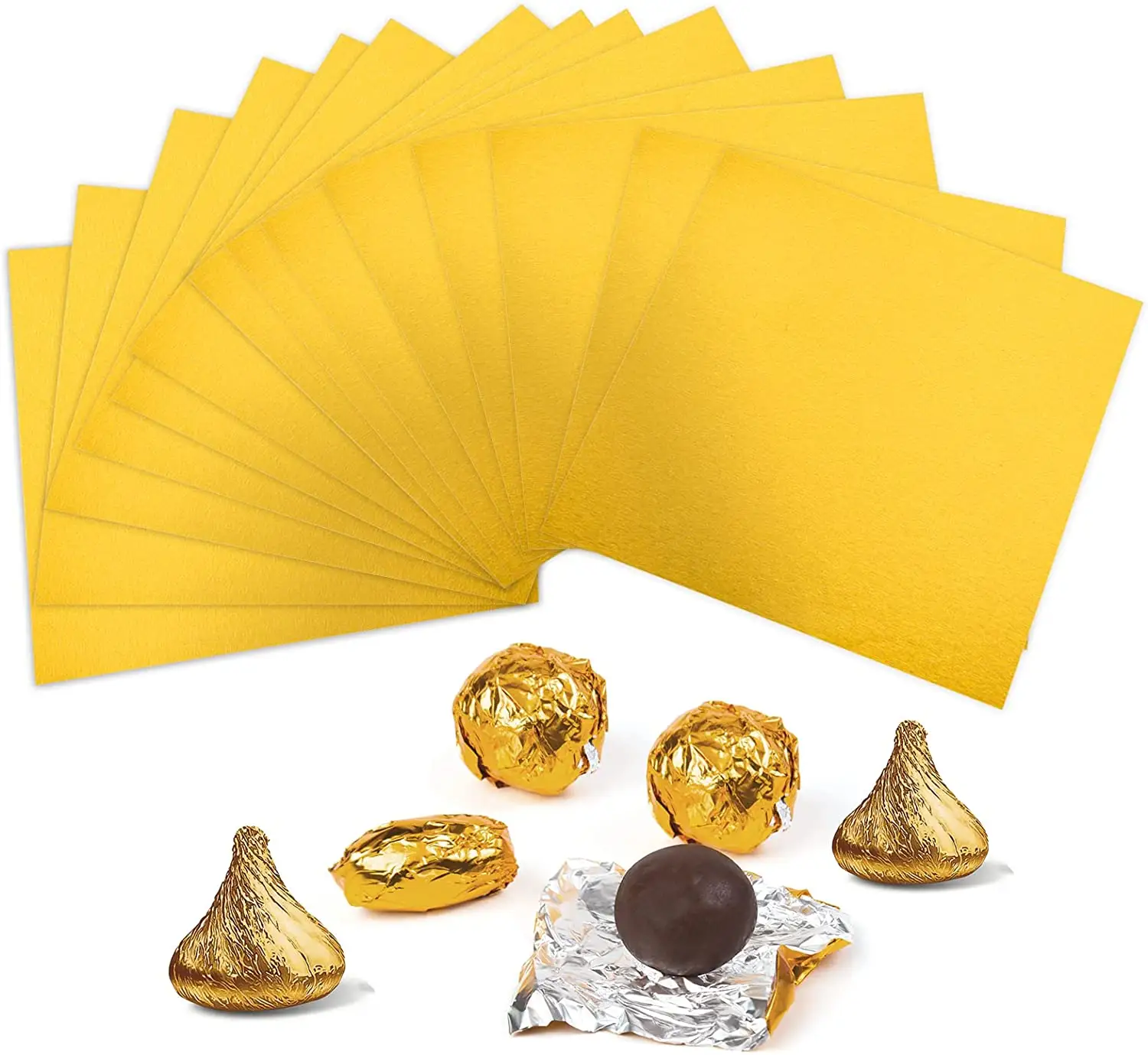Dolci quadrati involucri di stagnola per alimenti involucri di imballaggio di caramelle decorazione involucri di cioccolato carta di alluminio