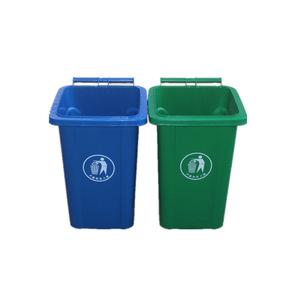 Municipal property outdoor trash cans, 80L <b>plastic</b> wheeled recycling bins, thickened 80L <b>plastic</b> bins manufacturer - Product Image 2