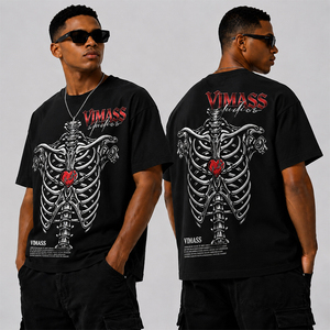 T-shirt surdimensionné personnalisé avec impression frontale foncée pour festival, commandes en gros, directement <span class=keywords><strong>de</strong></span> l'usine - Product Image 1