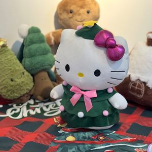 Плюшевая игрушка Hello Kitty в виде рождественской елки, мягкая игрушка-кошка Sanrio, подарок на праздник, доставка из США 3-5 дней - Product Image 1
