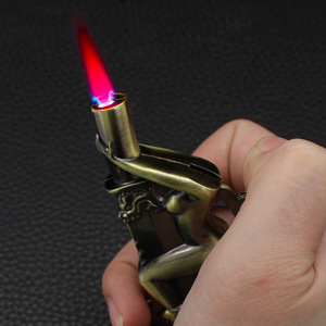 Accendini Creativi a Forma di Scheletro con Fiamma a Getto Commutabile, Ricaricabili a Gas Butano con Blocco, Altri Accendini per Appassionati - Product Image 2