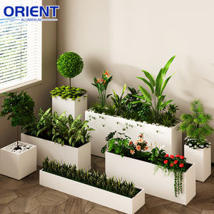 <span class=keywords><strong>Jardinière</strong></span> carrée en aluminium à montage facile de type <span class=keywords><strong>DIY</strong></span> minimaliste, emballée à plat, pour les espaces extérieurs et intérieurs, pour les espaces réguliers - Product Image 6