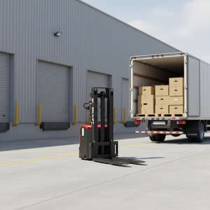 नए डिजाइन इलेक्ट्रिक स्टेकर 1500 किलोग्राम एर्गोनोमिक हैंडल को ट्रक इलेक्ट्रिक स्टेकर का उपयोग करके आरामदायक - Product Image 1