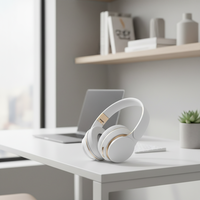 Headphone Nirkabel Over-Ear Terlaris Suara Stereo Bass Mendalam Dapat Dilipat Tahan Air IPX4 Headset Nirkabel untuk Ponsel