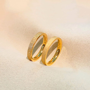 ACEWORKS 18K PVD Gold Plated Stainless Steel Polished <b>Plain</b> Band <b>Ring</b> Unisex | Trendy Minimalist Design Waterproof - Product Image 1