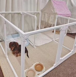 Accessoire moderne à puce unique pour petits chiens Bouton de <span class=keywords><strong>cage</strong></span> de clôture en acrylique entièrement <span class=keywords><strong>transparent</strong></span> pour animaux de compagnie à usage domestique intérieur pour les chats - Product Image 3