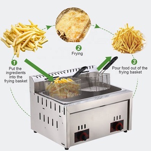Freidora De Pollo Brosther Bench Commercial Deep Counter Top Gas Freyer Lpg con control de temperatura - Product Image 2