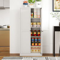 Armoire de classement écologique à 2 portes en métal blanc, armoire de rangement verrouillable en acier pour bureau avec étagères réglables