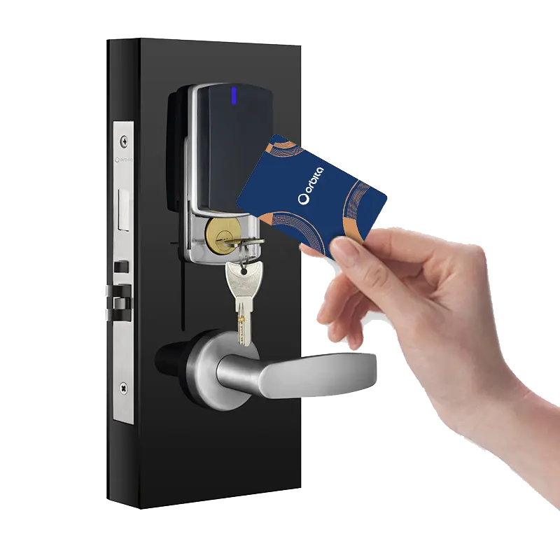 Orbita S3072 entrega rápida llave de tarjeta de habitación de Hotel SUS304 aprobación CE RFID cerradura de puerta de Hotel